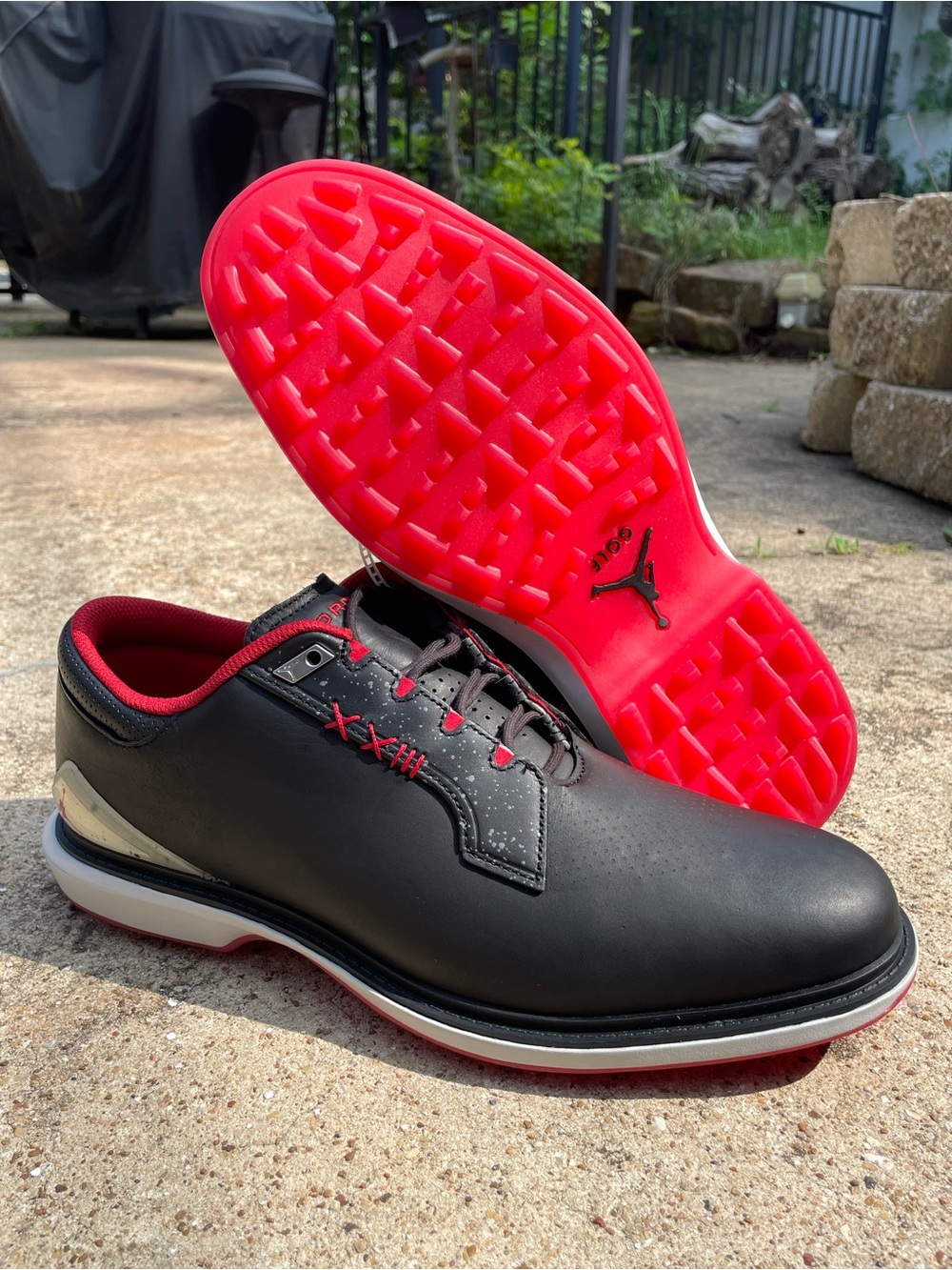 Jordan ADG 5 Black Fire Red Golf Shoes